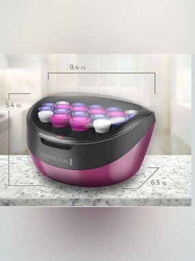 Remington Pink and Black Hot Roller Set with Clear Lid